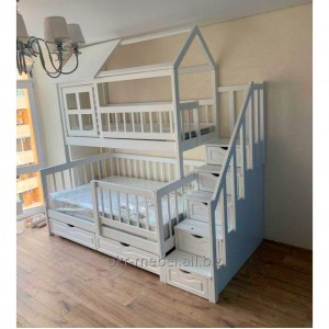 Ліжко Лубни Меблі двоярусне "Домік" плюс