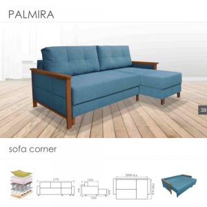 Кутовий диван Біс-М Пальміра з отоманкою (тік-так)