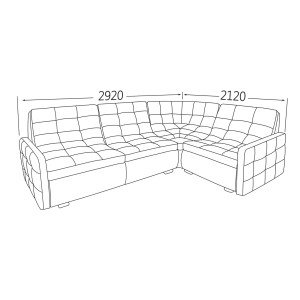 Кутовий диван Nota "Орландо" МІНІ з боками