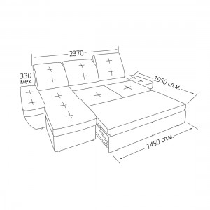 Кутовий диван Nota "Оскар" отоманка