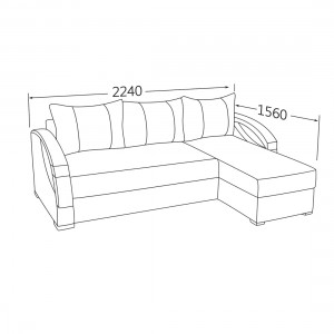 Кутовий диван Nota "Твіст" з отоманкою (тік-так) (ЗНЯТО З ВИРОБНИЦТВА)