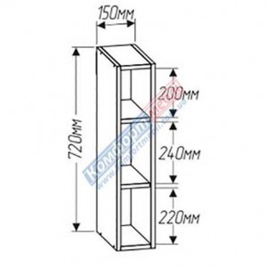 Модуль 150 мм верхний "Эко" В15 открытый