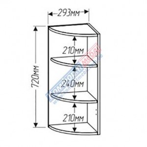 Модуль 300 мм верхний "Эко" В30 угловой открытый