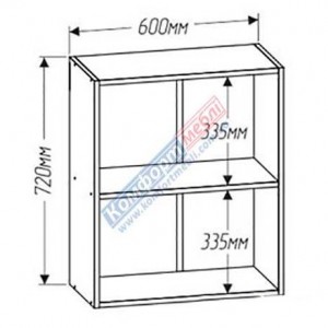Модуль 600 мм верхний "Эко" В60.72.1Д сушка