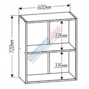 Модуль 600 мм верхний "Эко" В60 2СК бар сушка