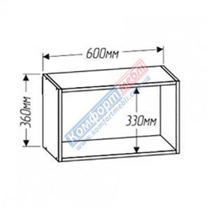 Модуль 600 мм верхний "Эко" В60.36.1СК бар