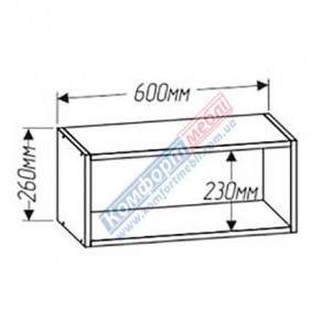Модуль 600 мм верхний "Эко" В60.26 открытый