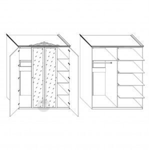Шафа Світ Меблів Кармен Нова Люкс 4Д (ЗНЯТО З ВИРОБНИЦТВА)