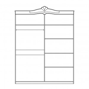 Шафа Світ Меблів Катрін 4Д патина (ЗНЯТО З ВИРОБНИЦТВА)