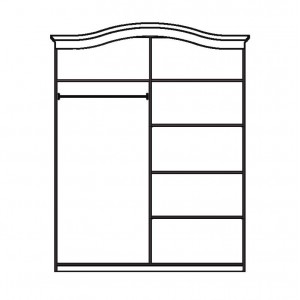 Шафа Світ Меблів Ніколь 4Д патина