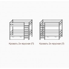 Кровать двухъярусная ТеМП