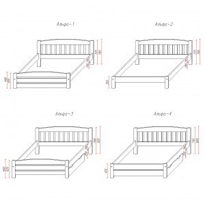 Кровать ТеМП "Альфа - 3" без ящиков