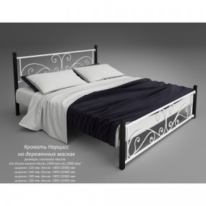 Кровать Tenero "Нарцисс" на деревянных ногах