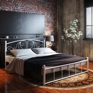 Ліжко Tenero Вербена на дерев'яних ніжках